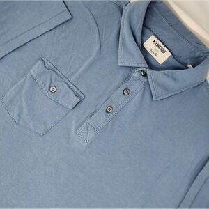 Linksoul Coast Highway Pocket Polo Shirt Men's Size XXL Blue Golf‎ Rugby Stretch